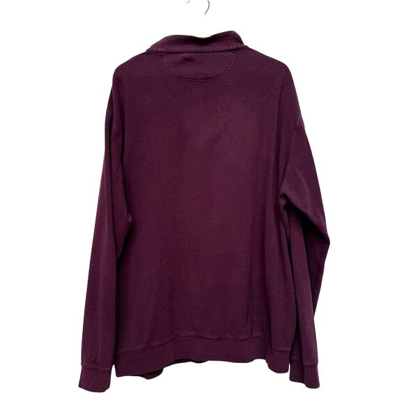 Polo Ralph Lauren XLT Burgundy Quarter Zip Pullover Cotton Blend - Picture 3 of 6